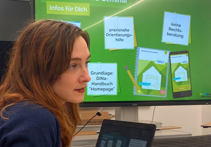 Marie Luise Guhl gab während des Workshops Hinweise aus erster Hand für die Erstellung einer Vereinshomepage. 