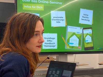 Marie Luise Guhl gab während des Workshops Hinweise aus erster Hand für die Erstellung einer Vereinshomepage.